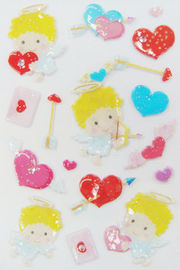 Etiquetas interessantes de Kawaii 3d do Valentim, etiquetas do coração do amor para relativo à promoção