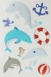 As etiquetas inchados das crianças engraçadas imprimíveis para golfinhos de Scrapbooking 3D projetam