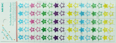 Etiquetas do lembrete do calendário do estilo japonês para a forma 70mm x 170mm da estrela dos planejadores