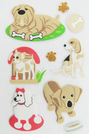 As etiquetas animais grandes do cachorrinho bonito, decoração da sala caçoam folhas da etiqueta