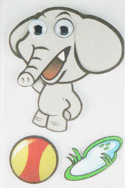 Etiquetas relativas à promoção da parede do elefante do bebê das etiquetas macias dos desenhos animados das crianças 3D 