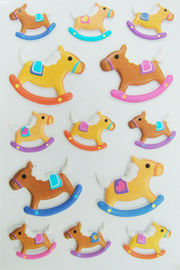 Safe Non Toxic 3D Foam Stickers For Toddlers Lovely Riding Horse Design