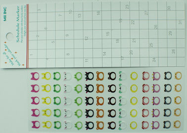 As etiquetas coloridas do lembrete do calendário para a programação Waterproof o material do vinil