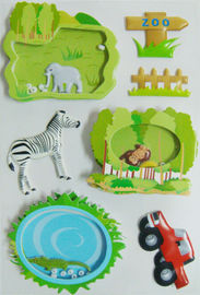 Decor Reusable 3D Puffy Stickers , Shaker Stickers Zoo Style Handcrafts