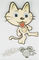 Funny Reusable Kawaii Cat Stickers , Die Cut Multilayer Custom Paper Stickers