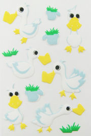 Etiquetas animais distorcidos de Deco da sala das crianças, etiquetas do animal da espuma da forma do pato