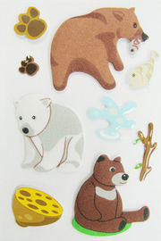 Etiquetas feitas sob encomenda inchados distorcidos do livro, poucas etiquetas animais bonitos do urso para crianças