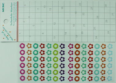 A flor do ofício de papel das etiquetas do lembrete do calendário do feriado da forma dá forma à impressão giratória