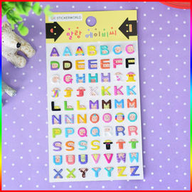 Das etiquetas inchados do alfabeto das crianças projeto bonito da bolha tamanho de 90mm x de 175mm